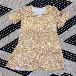 Pinkblush yellow leopard print maternity dress! Never worn!